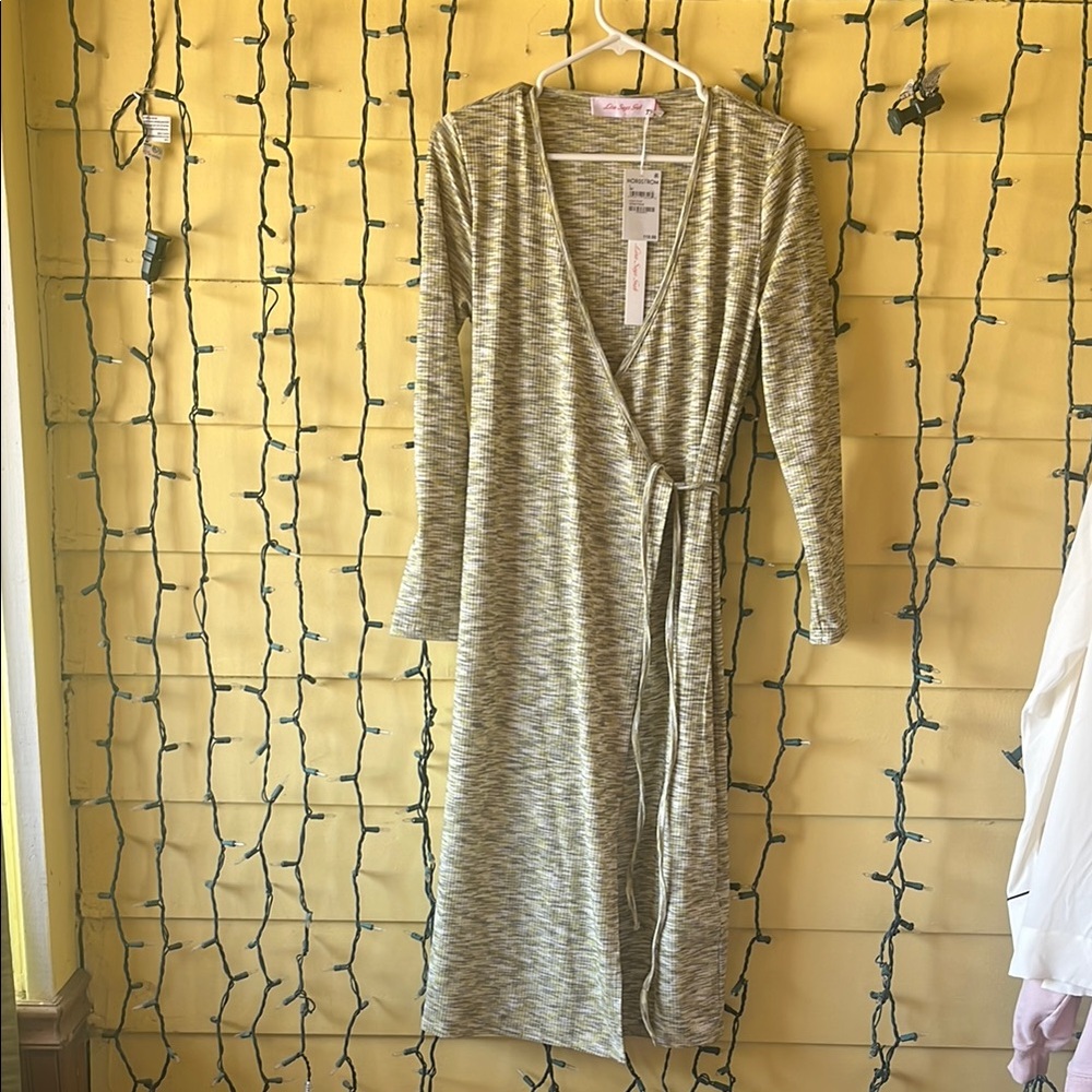 Lisa Says Gah Gray Long Sleeve Dress
